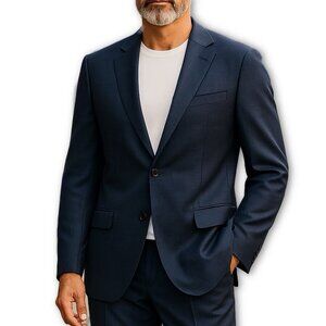 Lauren Ralph Lauren Wool Glen Plaid Blazer Dark Gray Men’s 42L Classic Heritage